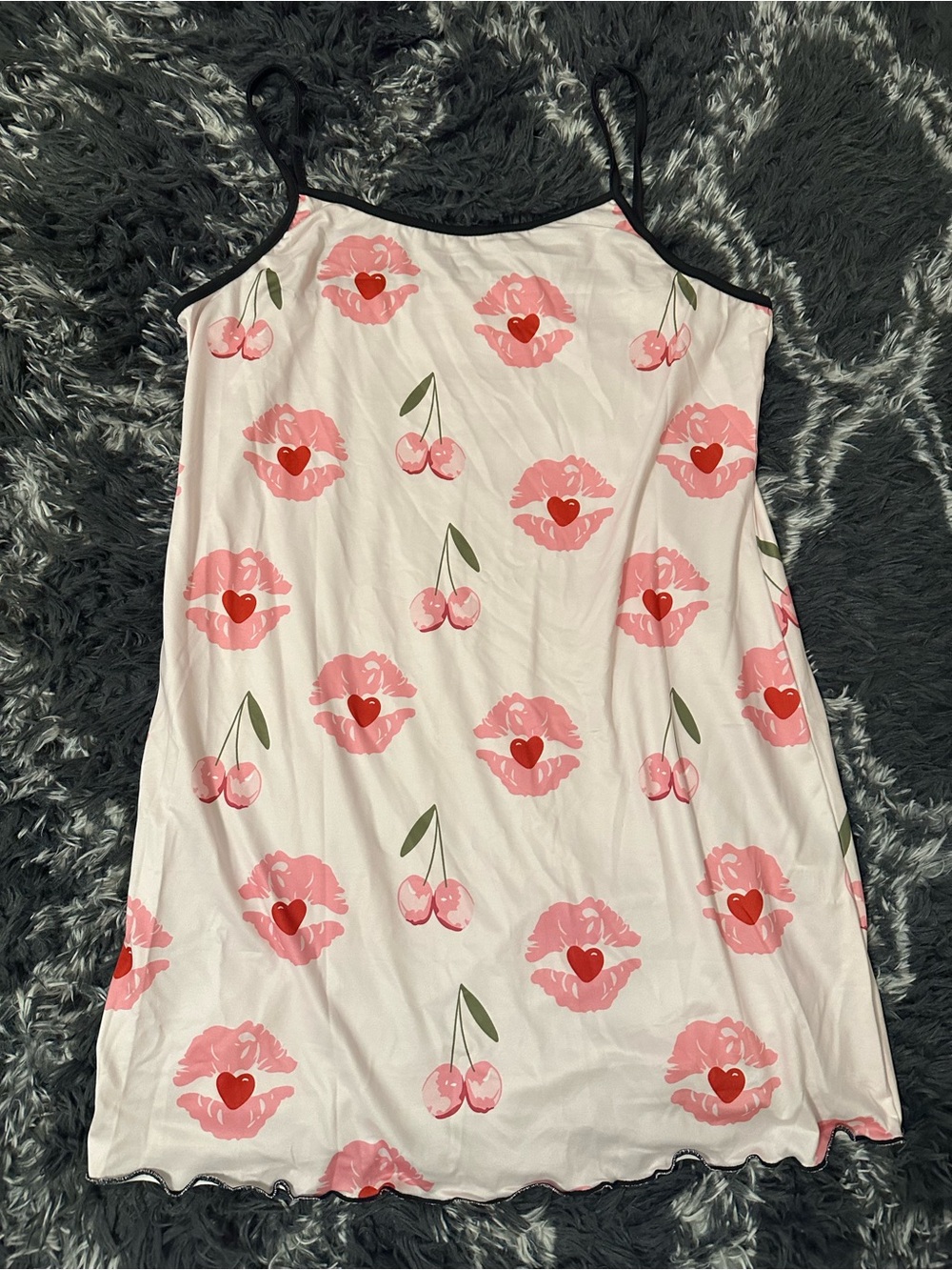Pink Cherry Print Night Gown